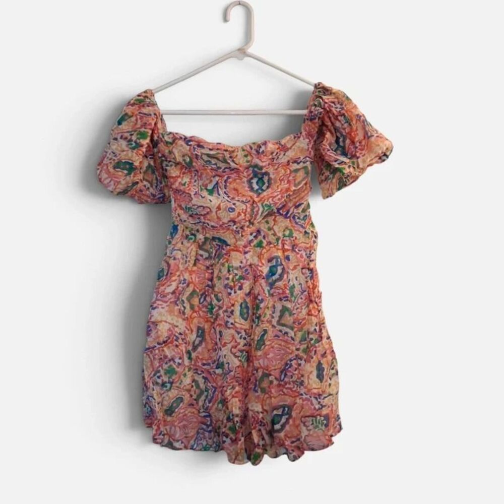 Fanco Women's Off the Shoulder Floral Mini Dress Small